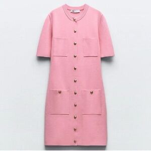 Pink Button-Up Dress